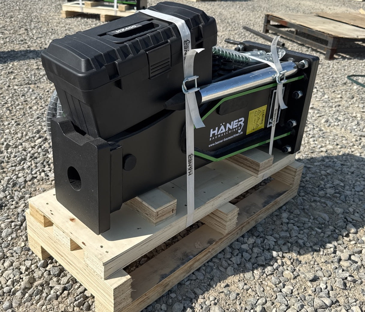 Martelo hidráulico Haener HX400 para miniescavadoras entre 1,5 e 4,0 toneladas