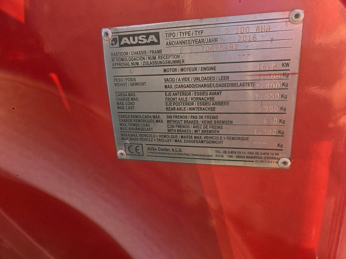 Chapa AUSA D100 AHA 2016